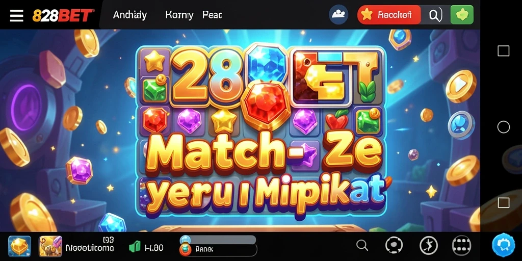 Tampak cerah dan menarik dari game Match-3 828BET.
