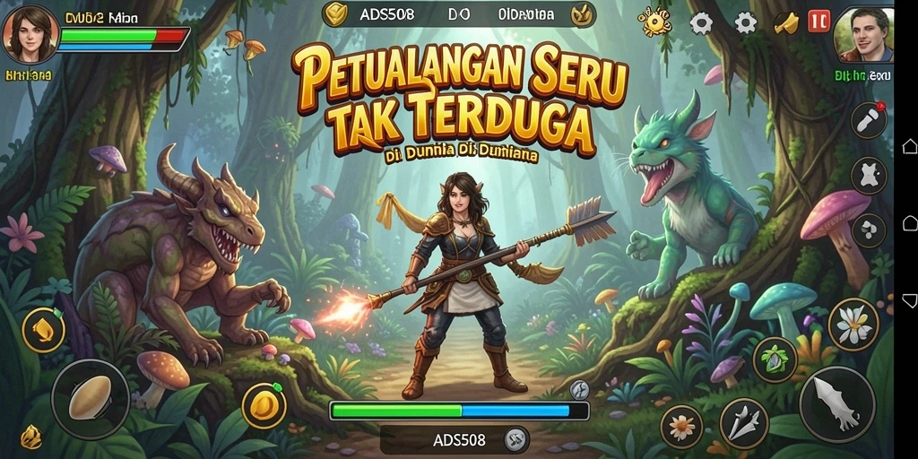 Tampilan menegangkan dari gameplay petualangan di ADS508.