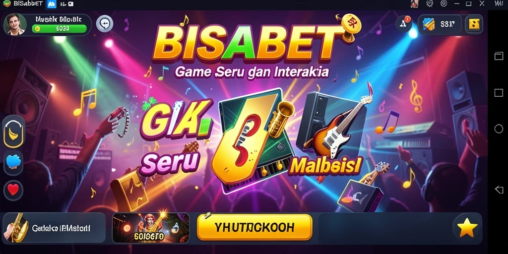 Screenshot gameplay BISABET menampilkan interaksi seru dalam permainan musik.
