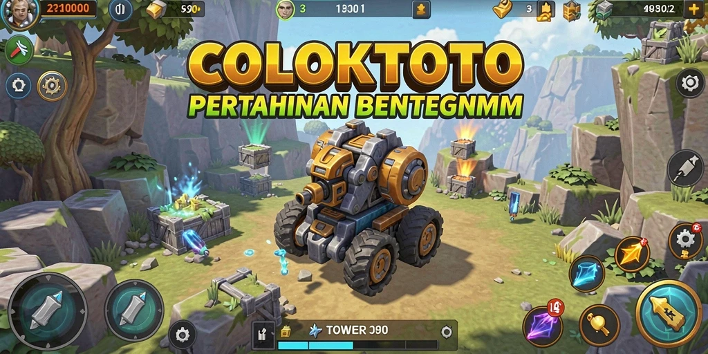 Tampilan gameplay COLOKTOTO yang menegangkan dalam Tower Defense.