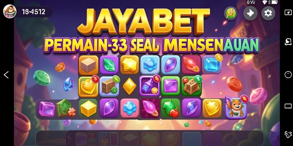 Tampilan menakjubkan dalam permainan Match-3 JAYABET.