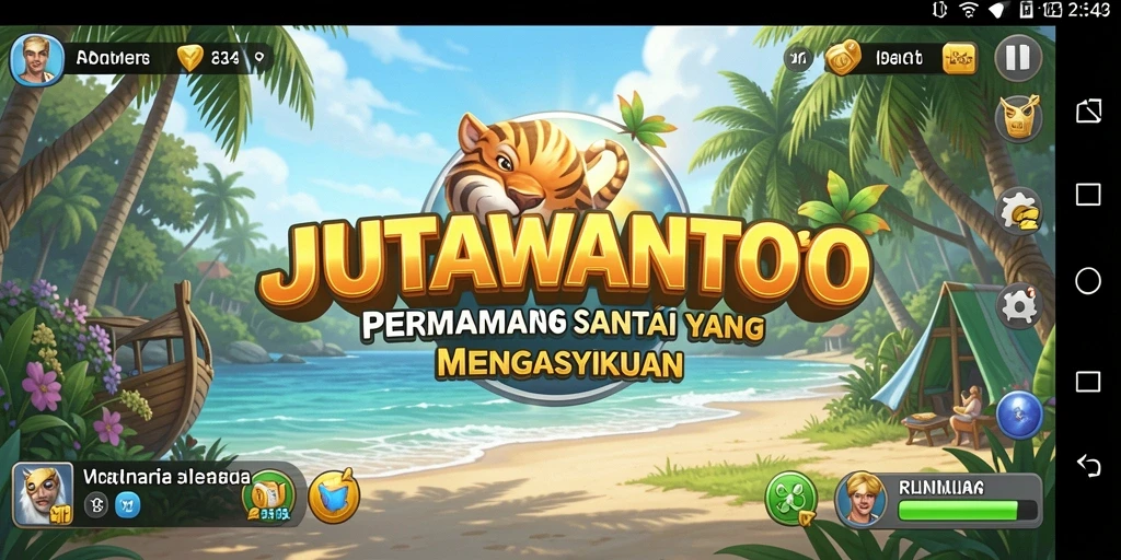 Tangkapan layar utama JUTAWANTOTO menampilkan gameplay penuh warna dan interaktif.