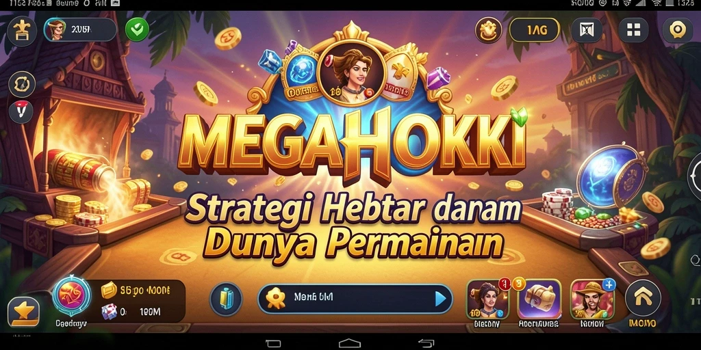 Screenshot MEGAHOKI menampilkan aksi strategis yang intens.