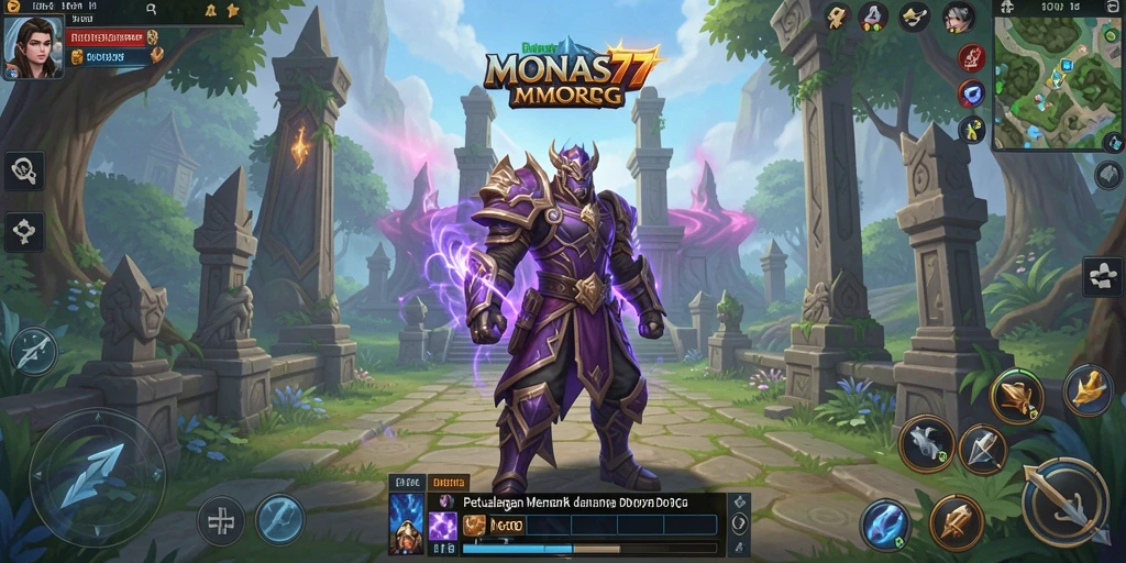 Tampilan gameplay seru di dunia MMORPG MONAS77.