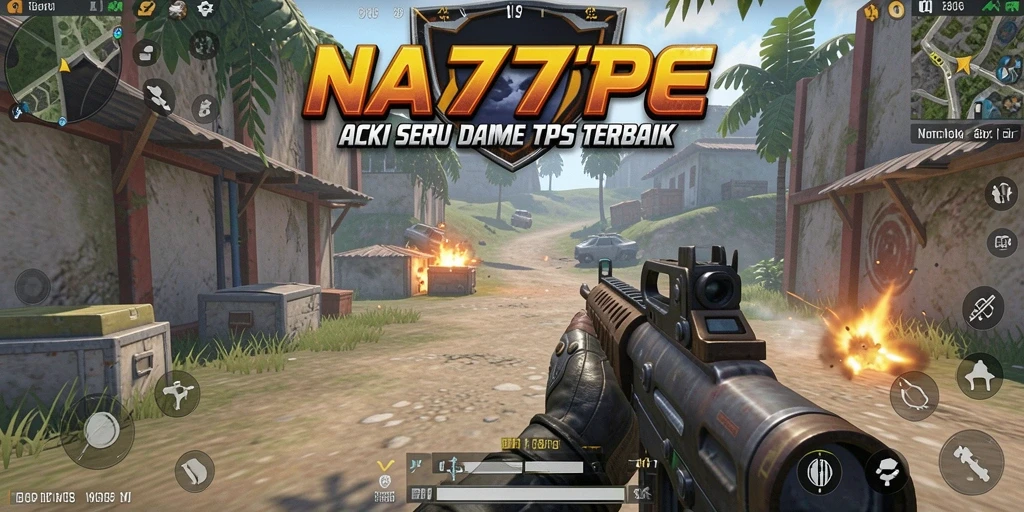 Screenshot menunjukkan pertarungan mendebarkan dalam game TPS NA777.