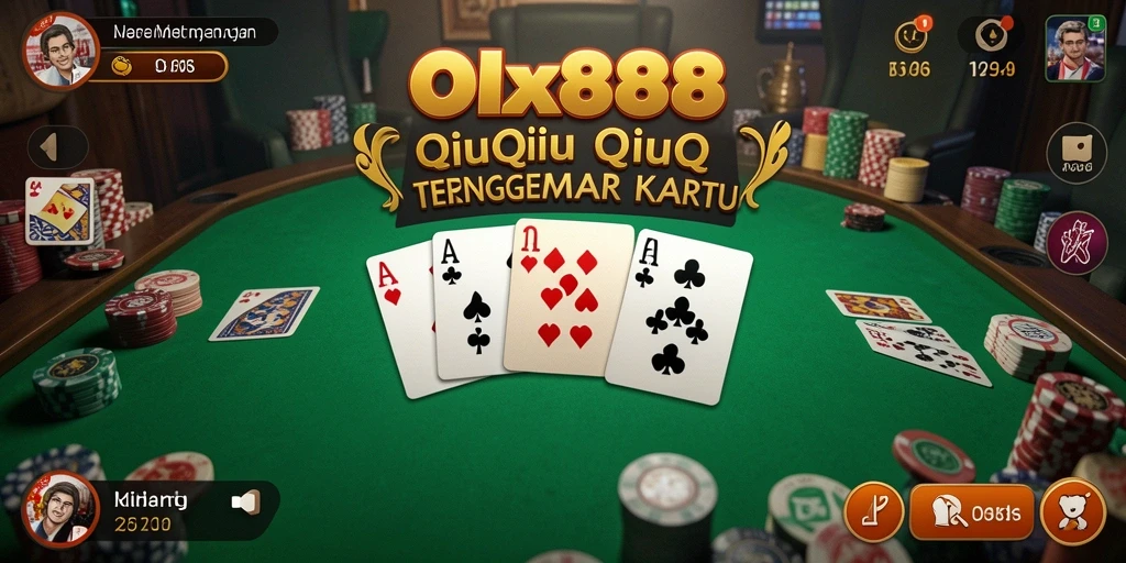 Screenshot OLX888 menampilkan aksi seru permainan QiuQiu.
