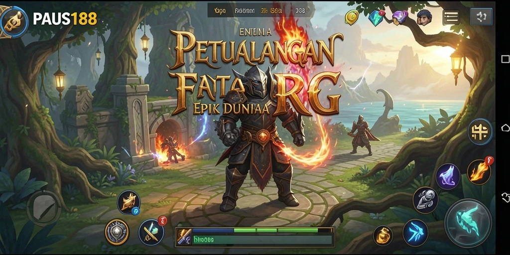 Tampilan gameplay RPG seru dengan aksi pertempuran yang mendebarkan.
