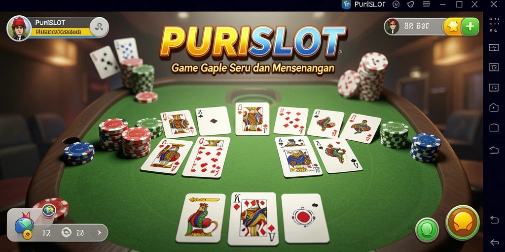 Tampilan gameplay Gaple yang seru dan mengasyikkan di PURISLOT.