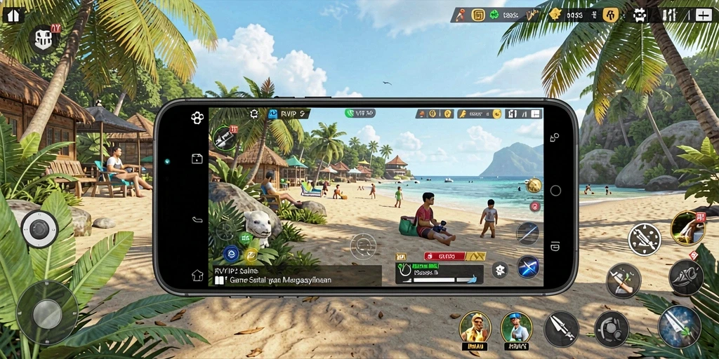 Tampilan screenshot gameplay RVIP2 menampilkan keseruan mini game Casual.
