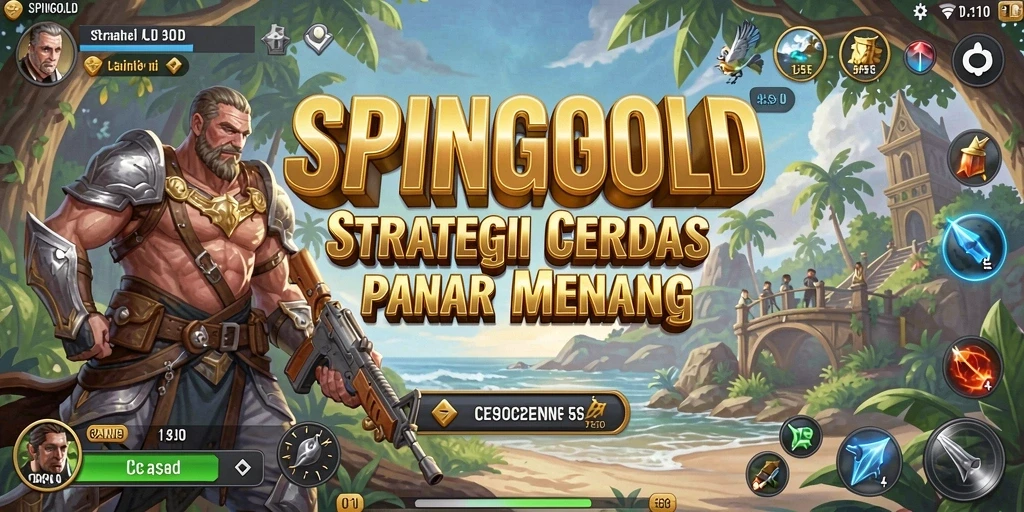 Tampilan gameplay SPINGOLD yang menegangkan dan strategis.