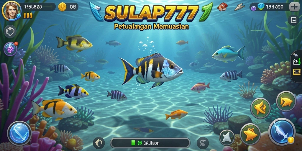 Screenshot gameplay SULAP777 dengan aksi tembak ikan yang seru.