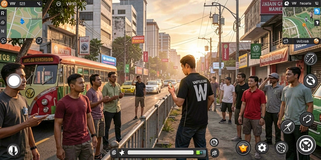 Tampilan permainan VW108 yang menakjubkan dan realistis.